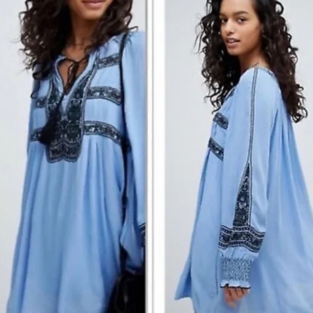 Free people boho top, fits small/ extra small